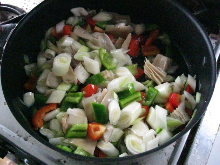 cattail oyster mushroom stir fry recipe